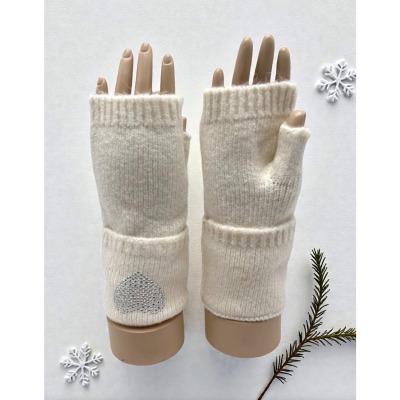 Mitaines strass cœur 