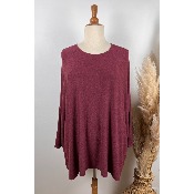 Pull fin col rond grande taille oversize 56/58