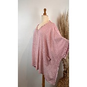 Tunique légère bohème col V crochet  oversize 58 60 62 