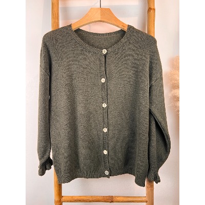 Gilet bas des manches en vagues