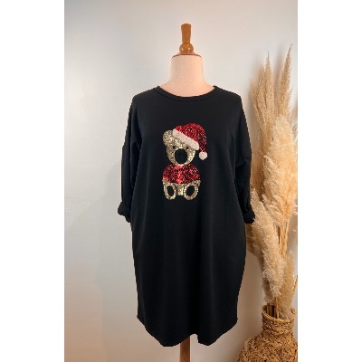 Robe de Noël en sweat ours grande taille
