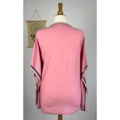 Pull droit mailles fines attrape rêves - rose