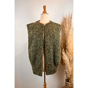 Veste sans manches duveteuse grande taille