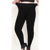 Legging taille haute molletonn� noir 44 - 48