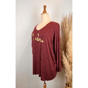 Pull imprimé "j'adore" grande taille 