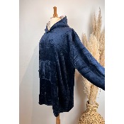 Sweat long capuche pilou pilou oversize jusqu'au 52