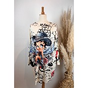 Chemise de nuit Betty Boop chapeau grande taille