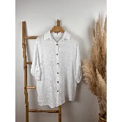 Chemise en gaze de coton blanche 36 - 46