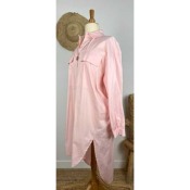 Chemise longue rose