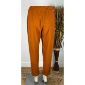 Pantalon jog caramel à liseret argent grande taille 48 - 50