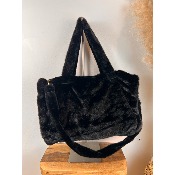 Sac cabas en fausse fourrure