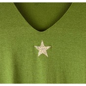 Pull étoile col V 