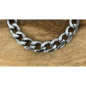 Bracelet maille gourmette 21 -  23 cm en acier