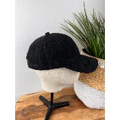 Casquette en suédine noire