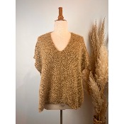 Pull sans manches maille mousseuse grande taille 48-52/54