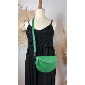Sac banane cuir grainé bandoulière grande taille