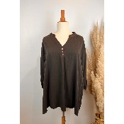 Tunique unie en viscose grande taille