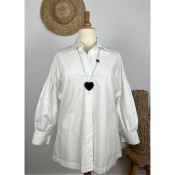 Chemise blanche manches bouffantes