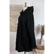 Manteau à capuche maille bouclette 56-60  grande taille