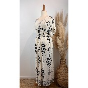 Robe longue magique du 38 au 52 ethnique blanc cass
