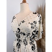 Robe longue magique du 38 au 52 ethnique blanc cassé