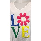 T-shirt love fleur