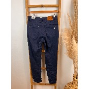 Pantalon jean bleu navy froissé boutons Karostar du 38 au 48