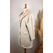 Manteau veste velours épais "positive attitude" grande taille