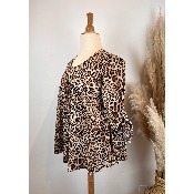 Tunique léopard + collier 44/46