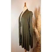 Gilet mi-long uni grande taille