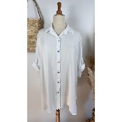 Chemise blanche en tencel grande taille