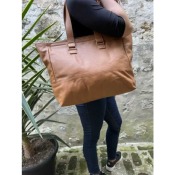 Sac cuir grand cabas zipp