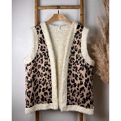 Gilet sans manches léopard grande taille