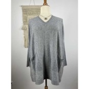 Pull fin  poches gris