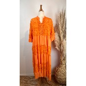 Robe longue bohme dentelle crochet grande taille