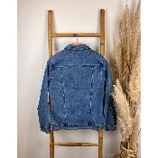 Veste en jean légère bleue grande taille